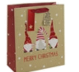 Kraft & Woven Merry Xmas Bags Various Sizes