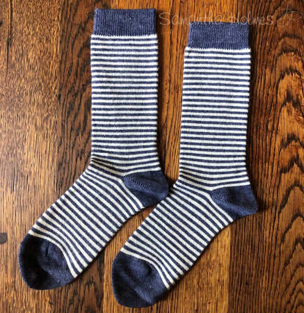 Alpaca and Bamboo Striped Socks Uk 4-7