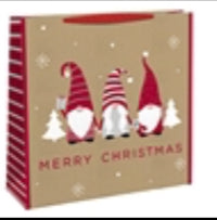 Kraft & Woven Merry Xmas Bags Various Sizes