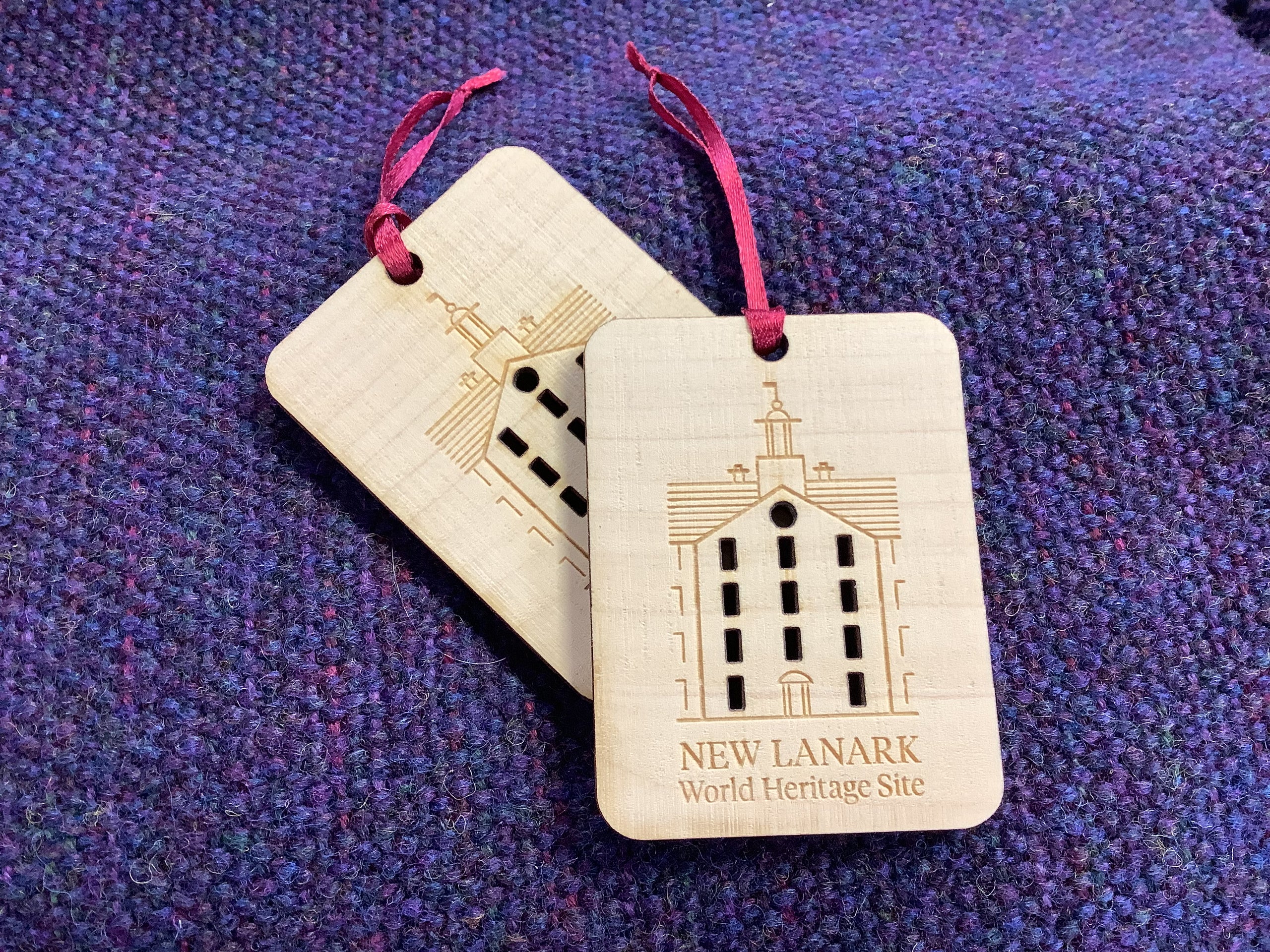 Wooden New Lanark Logo Decoration