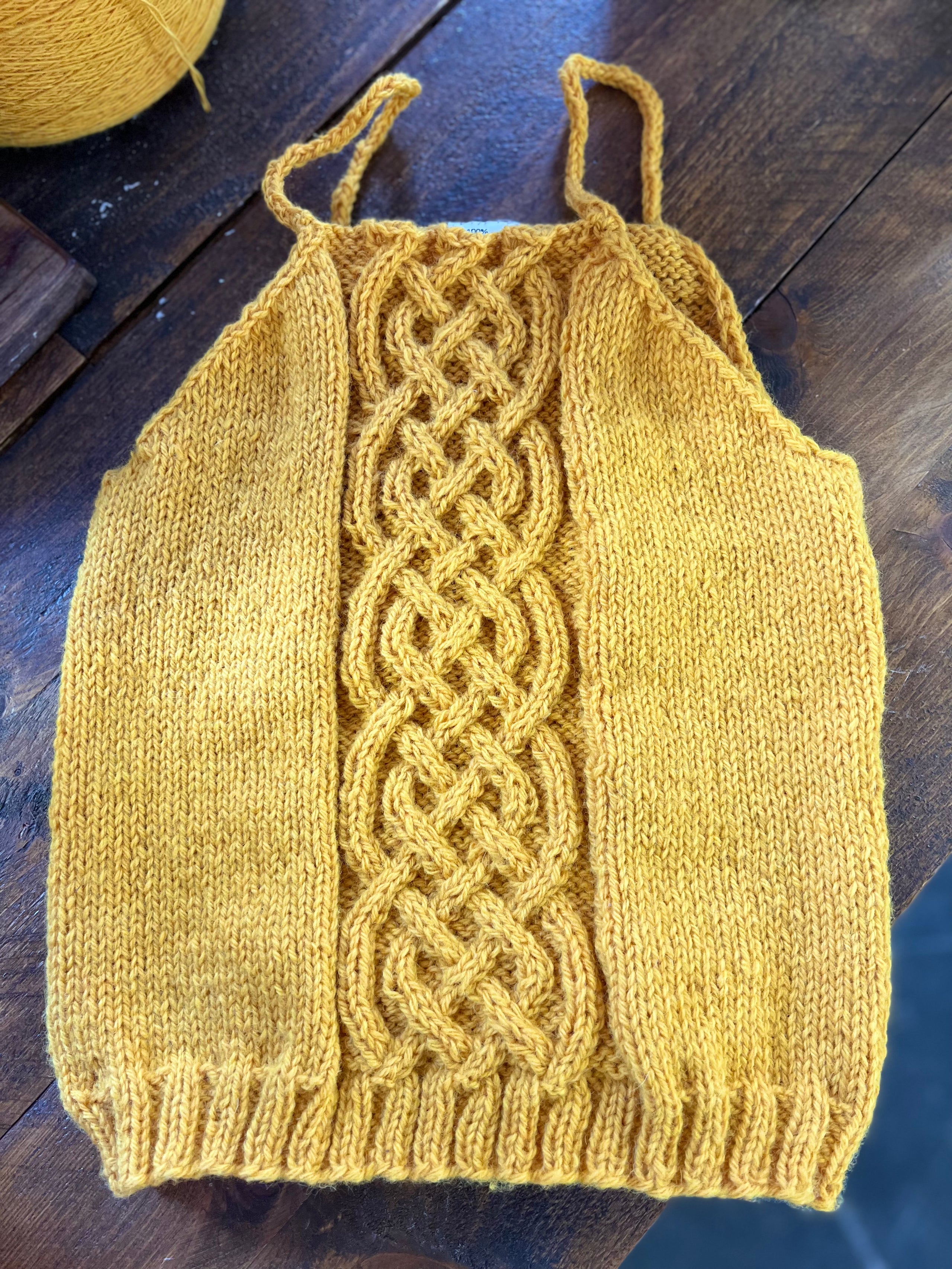 Aran Strap Vest - Hawthorn