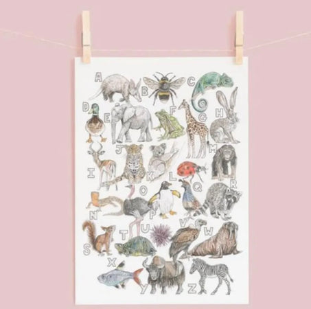 Animal Alphabet A3 Mounted